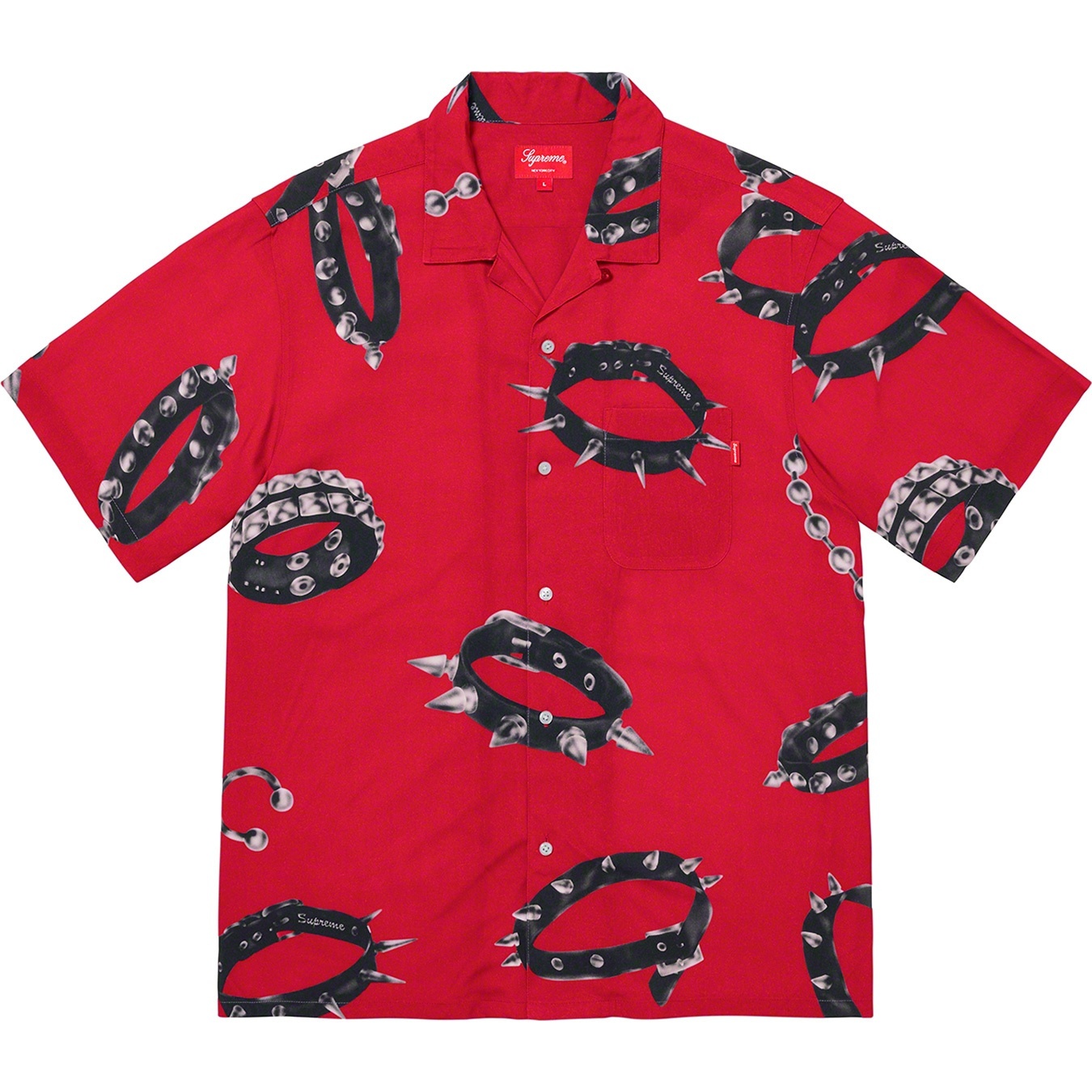 Studded Collars Rayon S/S Shirt view 3
